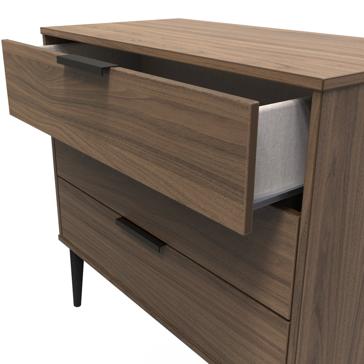 Shanghai 3 Drawer Chest with Black Legs