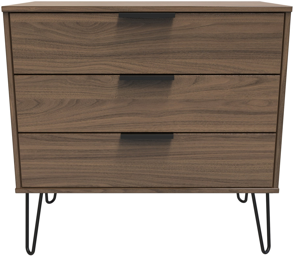 Shanghai 3 Drawer Chest with Black Hairpin Legs
