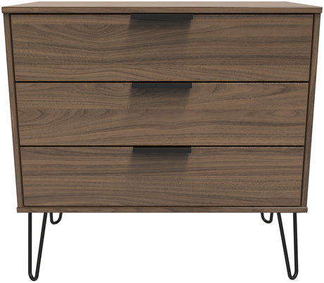 Shanghai 3 Drawer Chest with Black Hairpin Legs