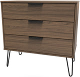 Shanghai 3 Drawer Chest with Black Hairpin Legs