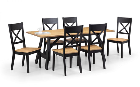 Hockley Dining Set with 6 Chairs - Julian Bowen