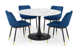 Holland Round Pedestal Table & 4 Delaunay Chairs - Julian Bowen