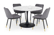 Holland Round Pedestal Table & 4 Delaunay Chairs - Julian Bowen