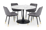 Holland Round Pedestal Table & 4 Delaunay Chairs - Julian Bowen