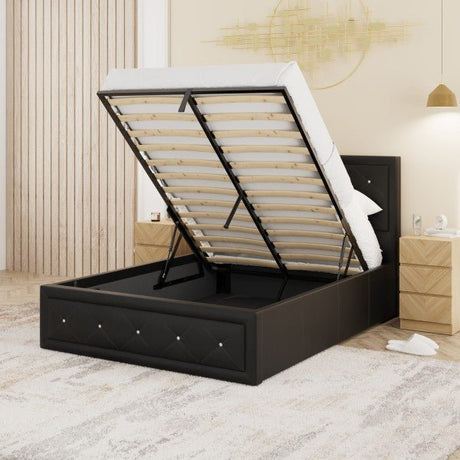 Hollywood Diamante Backed Ottoman Bed - GFW