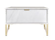 Hong Kong 1 Drawer Midi Chest with Gold Frame Legs - Welcome Furniture