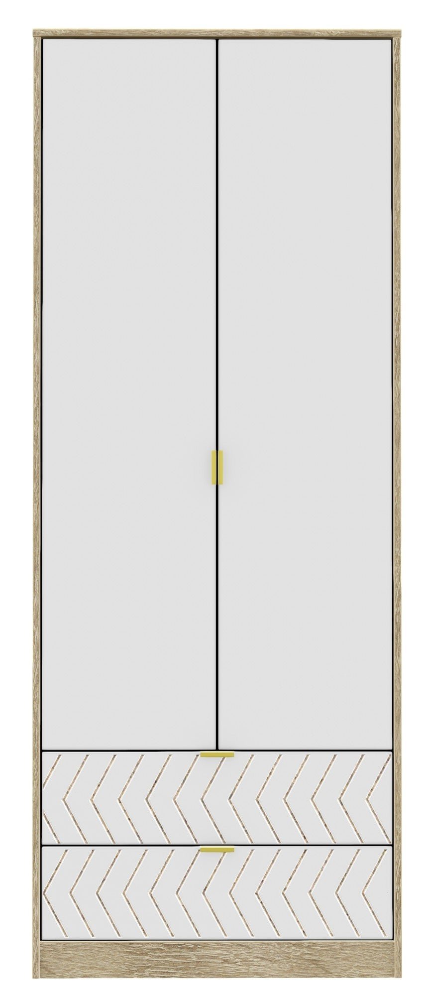 Hong Kong 2 Door 2 Drawer Wardrobe - Welcome Furniture