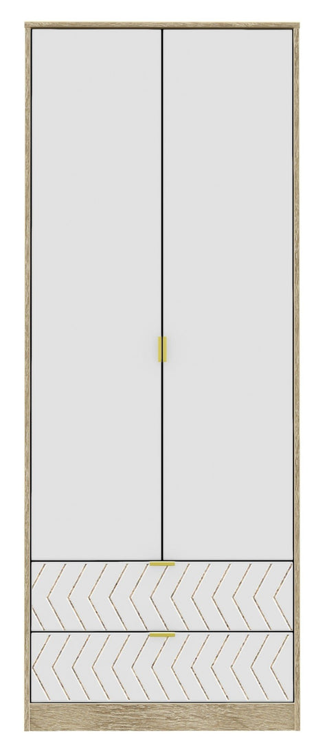 Hong Kong 2 Door 2 Drawer Wardrobe - Welcome Furniture