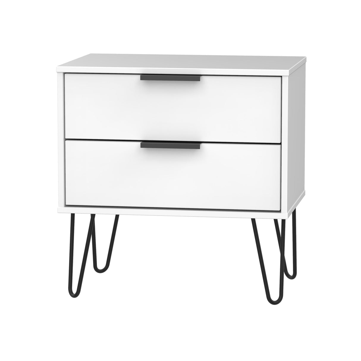 Hong Kong 2 Drawer Midi Chest with Hairpin Legs - Welcome Furniture