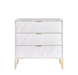 Hong Kong 3 Drawer Chest with Gold Frame Legs - Welcome Furniture
