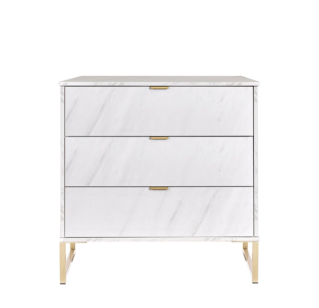 Hong Kong 3 Drawer Chest with Gold Frame Legs - Welcome Furniture