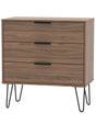 Hong Kong 3 Drawer Chest with Hairpin Legs - Welcome Furniture
