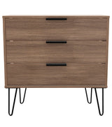 Hong Kong 3 Drawer Chest with Hairpin Legs - Welcome Furniture