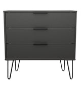 Hong Kong 3 Drawer Chest with Hairpin Legs - Welcome Furniture