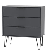Hong Kong 3 Drawer Chest with Hairpin Legs - Welcome Furniture