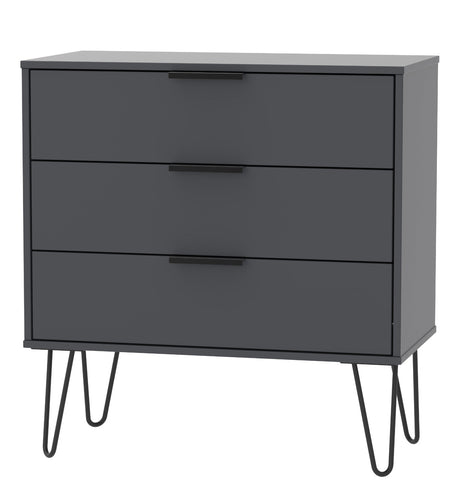 Hong Kong 3 Drawer Chest with Hairpin Legs - Welcome Furniture
