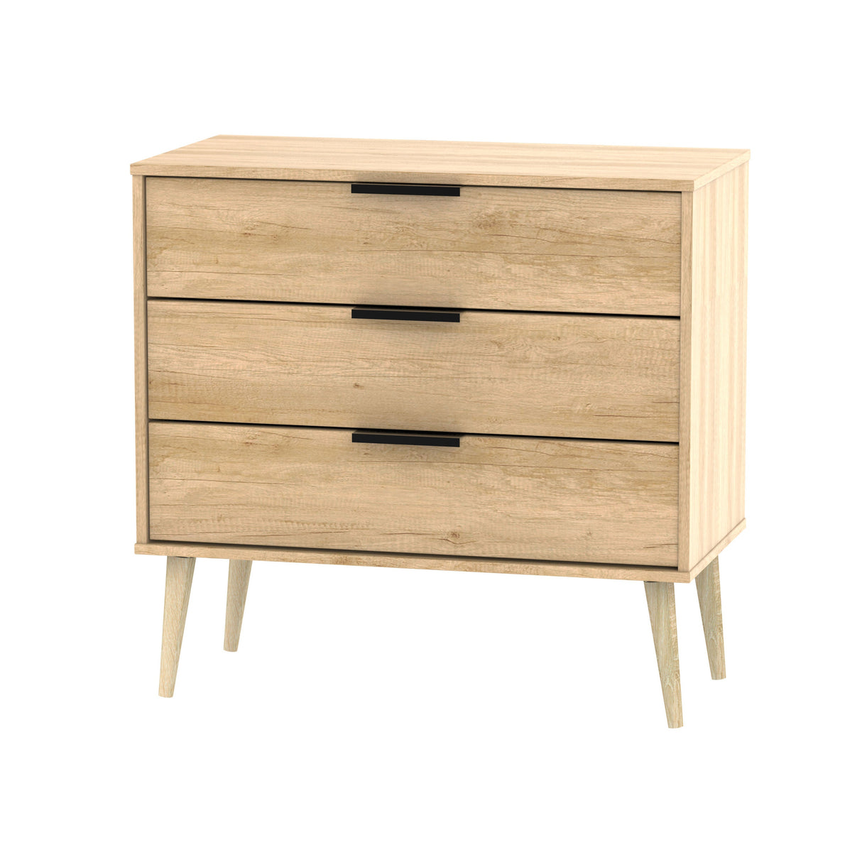 Hong Kong 3 Drawer Chest with Scandinavian Light Legs - Welcome Furniture
