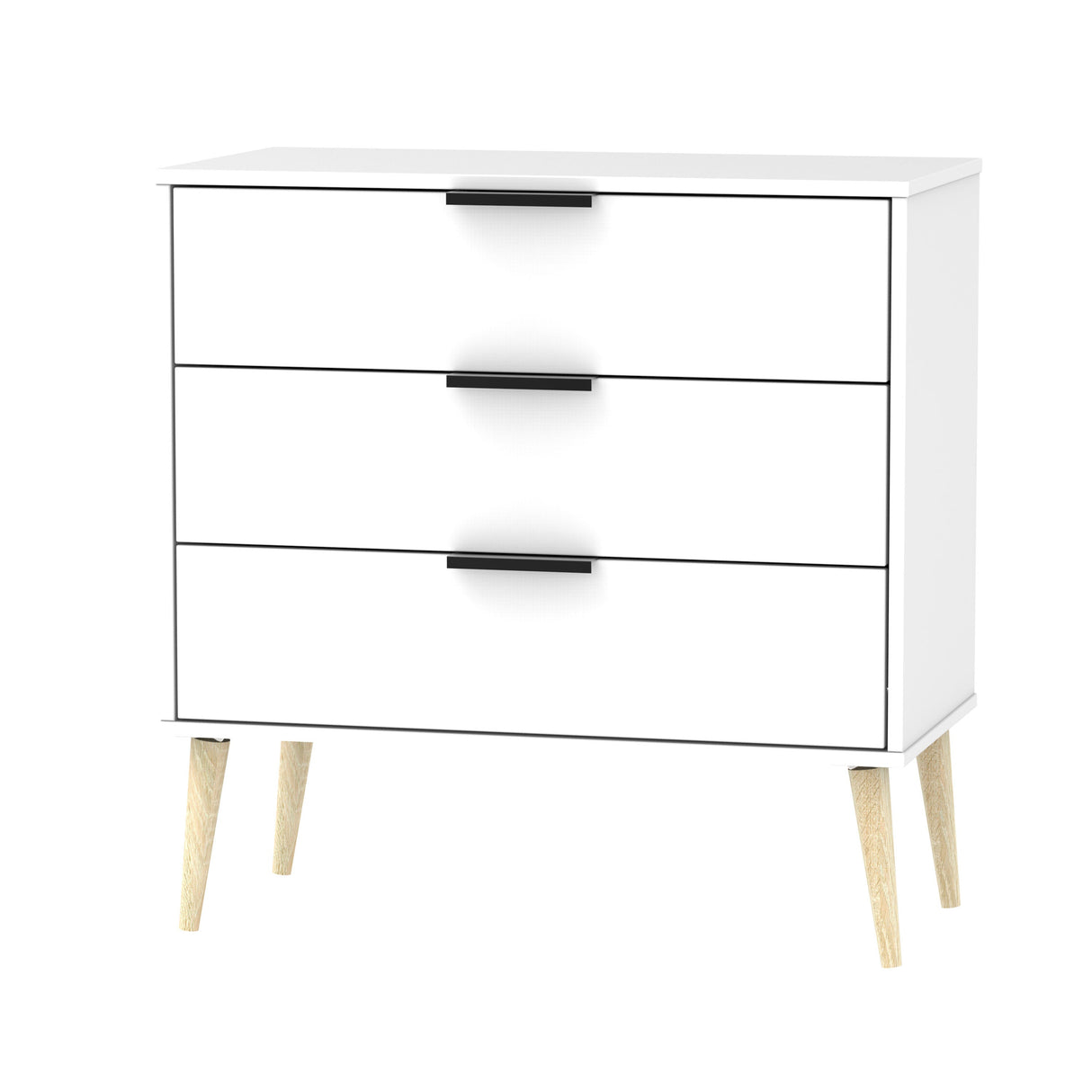 Hong Kong 3 Drawer Chest with Scandinavian Light Legs - Welcome Furniture