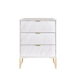 Hong Kong 3 Drawer Midi Chest with Gold Frame Legs - Welcome Furniture
