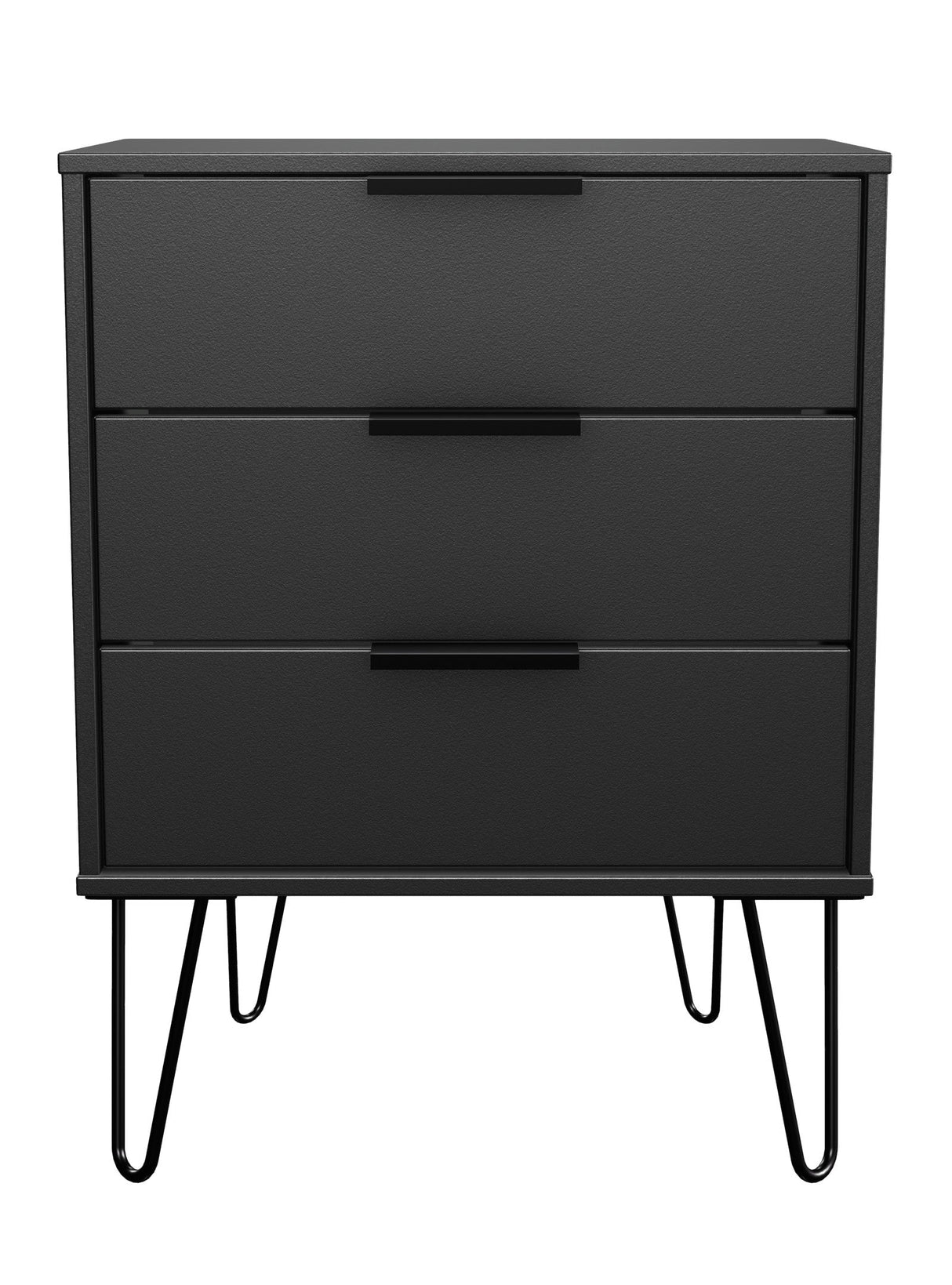 Hong Kong 3 Drawer Midi Chest with Hairpin Legs - Welcome Furniture