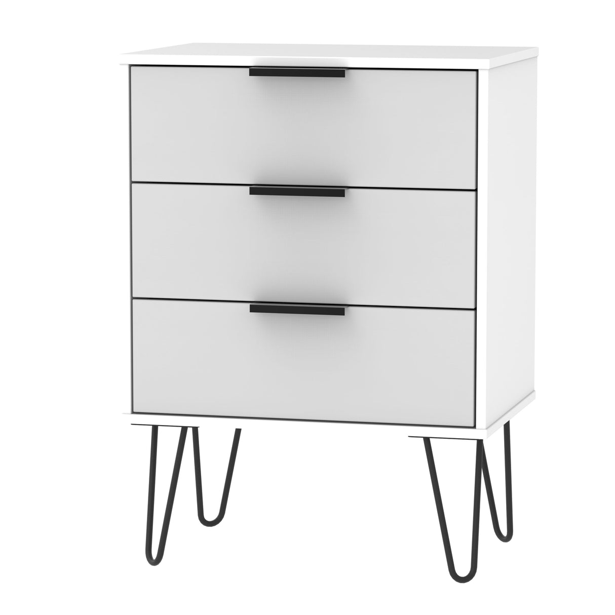 Hong Kong 3 Drawer Midi Chest with Hairpin Legs - Welcome Furniture