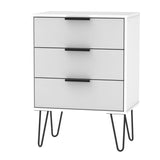 Hong Kong 3 Drawer Midi Chest with Hairpin Legs - Welcome Furniture
