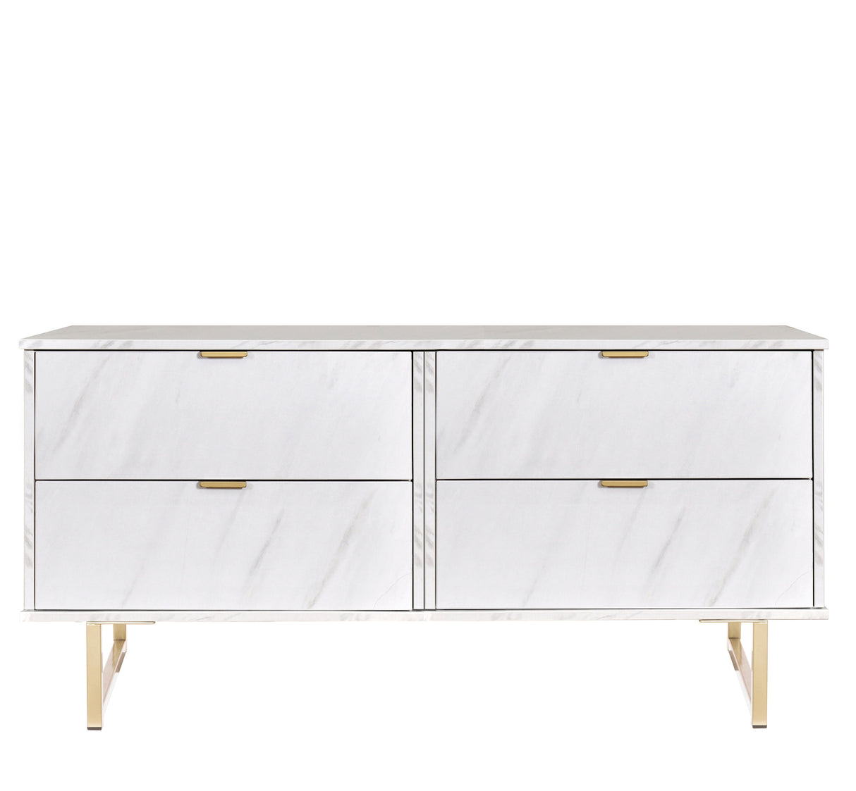 Hong Kong 4 Drawer Bed Box with Gold Frame Legs - Welcome Furniture