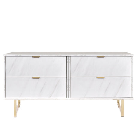 Hong Kong 4 Drawer Bed Box with Gold Frame Legs - Welcome Furniture