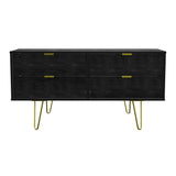 Hong Kong 4 Drawer Bed Box with Gold Hairpin Legs - Welcome Furniture