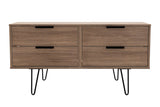Hong Kong 4 Drawer Bed Box with Hairpin Legs - Welcome Furniture