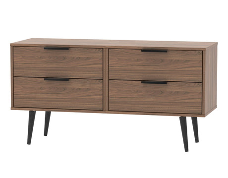 Hong Kong 4 Drawer Bed Box with Scandinavian Dark Legs - Welcome Furniture