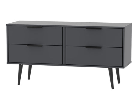 Hong Kong 4 Drawer Bed Box with Scandinavian Dark Legs - Welcome Furniture