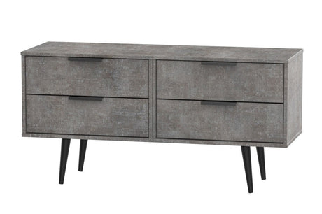 Hong Kong 4 Drawer Bed Box with Scandinavian Dark Legs - Welcome Furniture