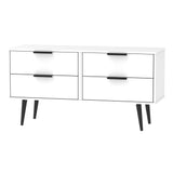 Hong Kong 4 Drawer Bed Box with Scandinavian Dark Legs - Welcome Furniture