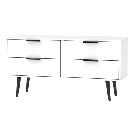 Hong Kong 4 Drawer Bed Box with Scandinavian Dark Legs - Welcome Furniture