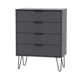 Hong Kong 4 Drawer Chest with Hairpin Legs - Welcome Furniture