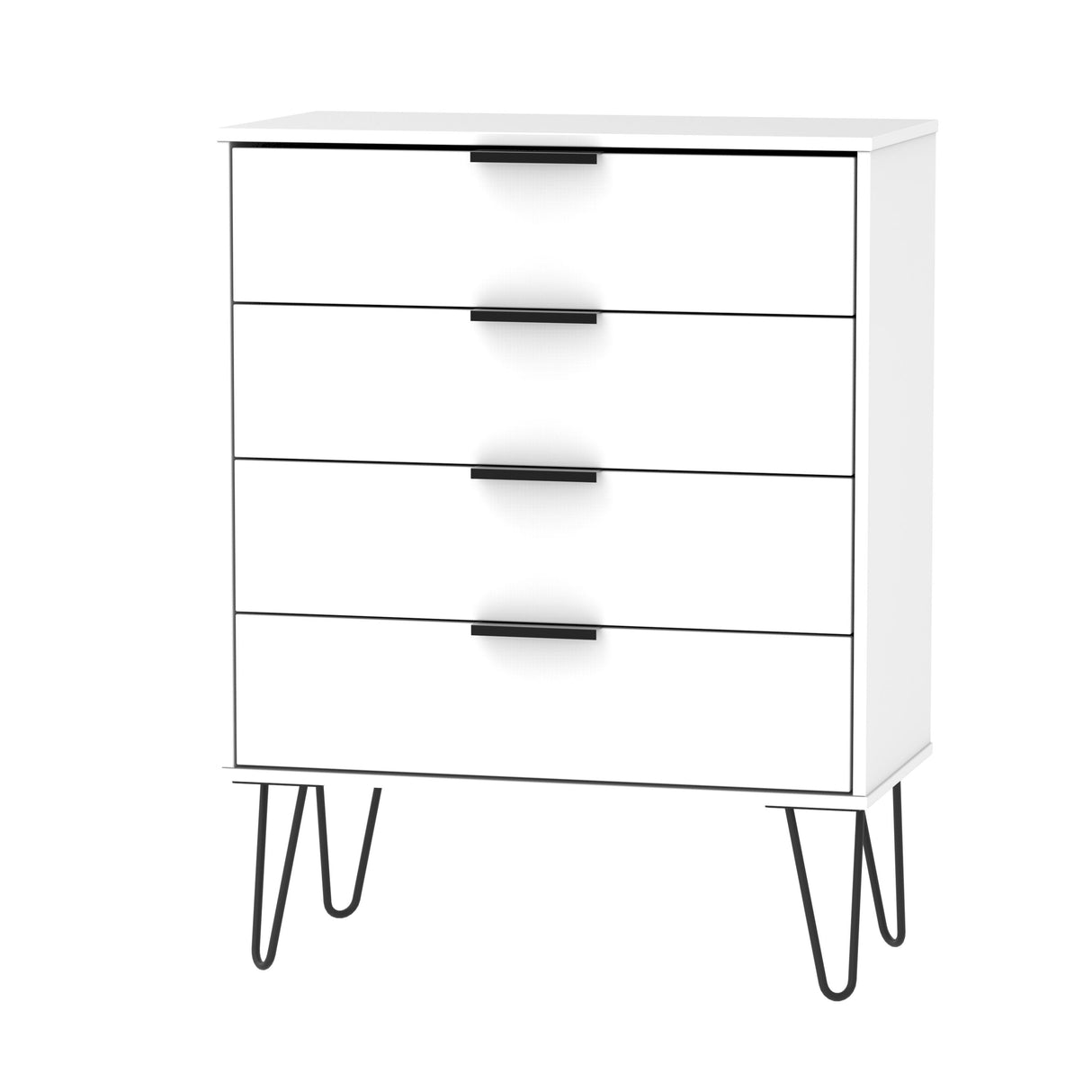 Hong Kong 4 Drawer Chest with Hairpin Legs - Welcome Furniture