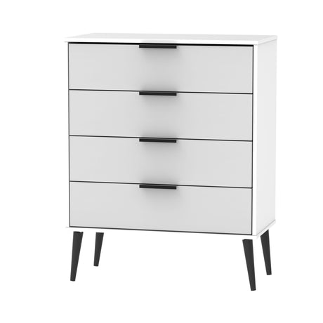 Hong Kong 4 Drawer Chest with Scandinavian Dark Legs - Welcome Furniture