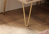 Hong Kong 5 Drawer Narrow Chest with Gold Hairpin Legs - Welcome Furniture