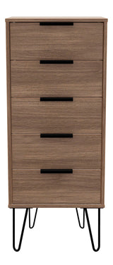 Hong Kong 5 Drawer Narrow Chest with Hairpin Legs - Welcome Furniture