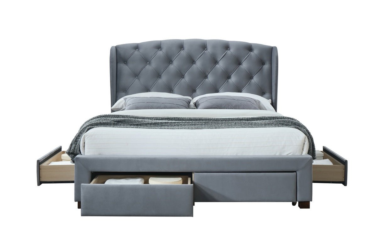 Hope Fabric Bed Frame with Storage Drawers - Birlea