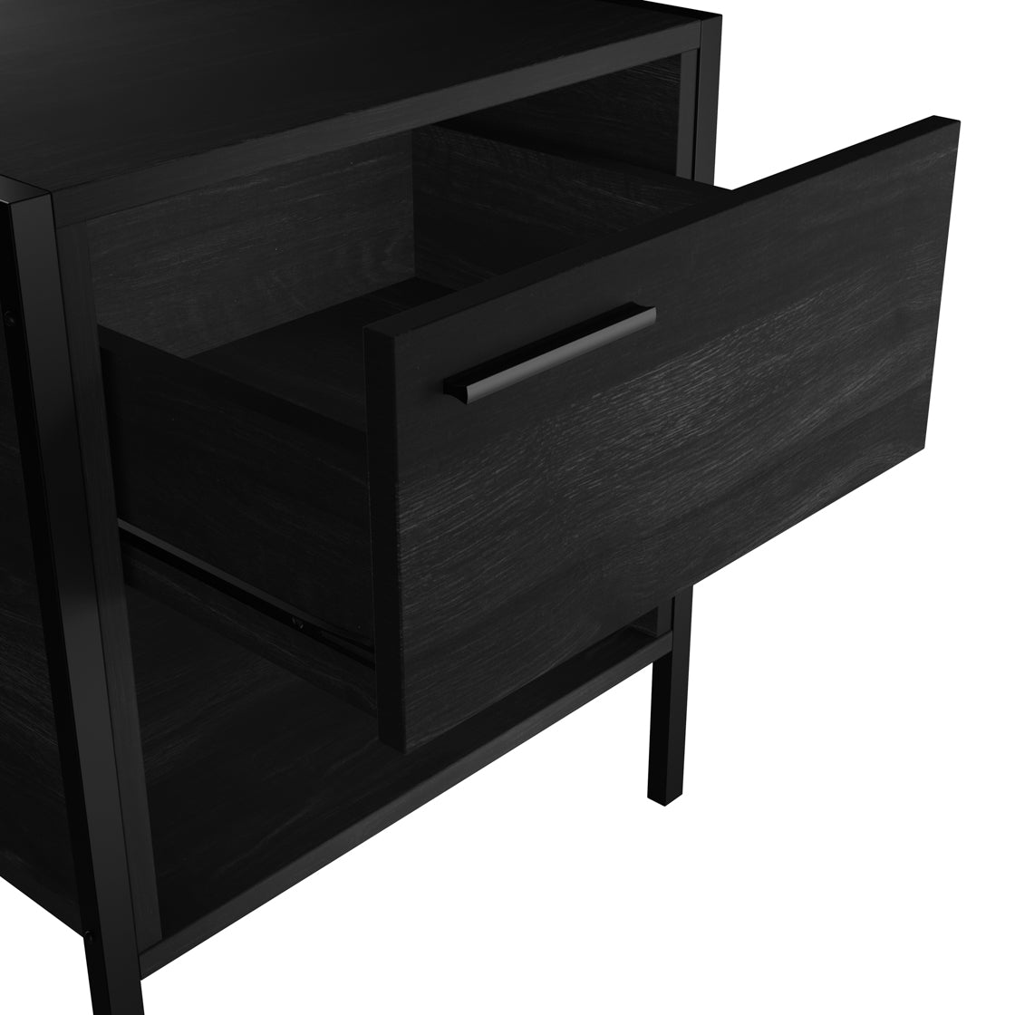 Hoxton Rustic 1 Drawer Bedside Table - LPD