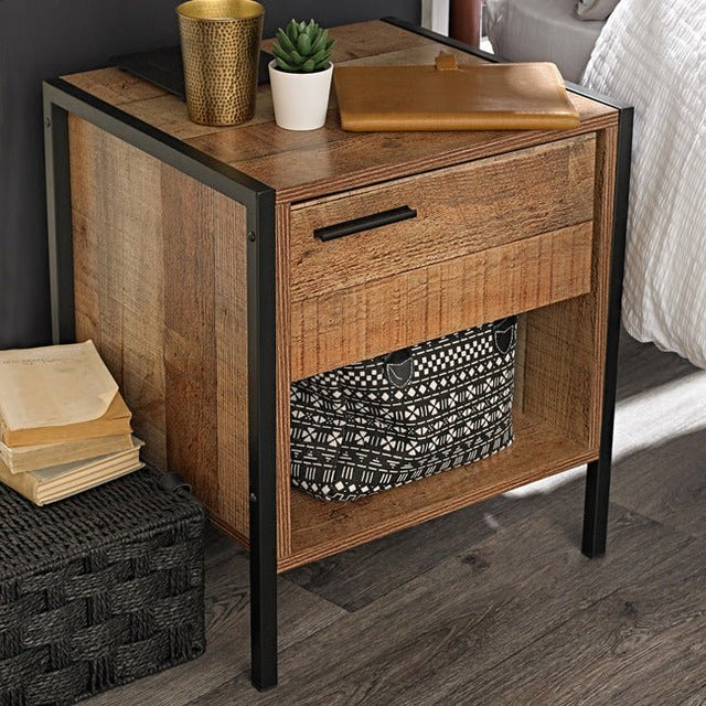 Hoxton Rustic 1 Drawer Bedside Table - LPD