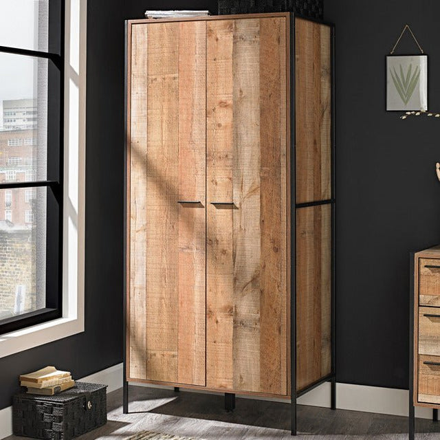 Hoxton Rustic 2 Door Wardrobe - LPD