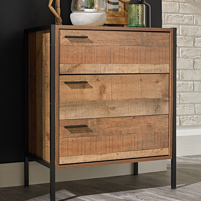 Hoxton Rustic 3 Drawer Chest - LPD
