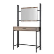 Hoxton Rustic Dressing Table with Mirror and Drawer - LPD