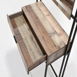 Hoxton Rustic Dressing Table with Mirror and Drawer - LPD