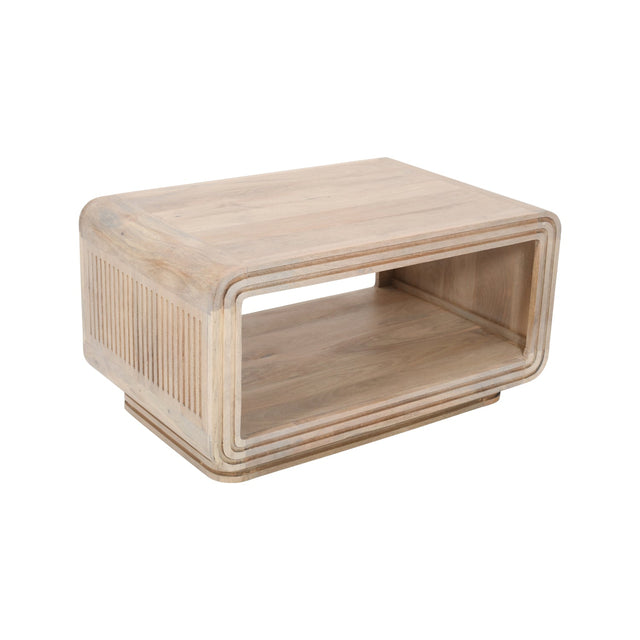 Hudson Carved Mango Wood Coffee Table - Indian Hub