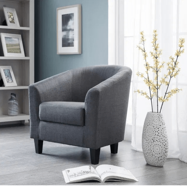 Hugo Linen Tub Chair - Julian Bowen
