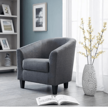 Hugo Linen Tub Chair - Julian Bowen